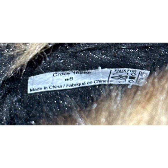 Crocs Cobbler Suede Leather Clogs Womens Size 8 Faux Fur Dark‎ Brown? NWOT - Picture 10 of 10